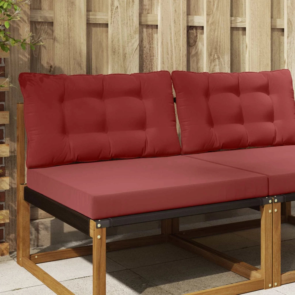 Cuscino per divano da esterno 2 pcs Rosso vino Poliestere 900906