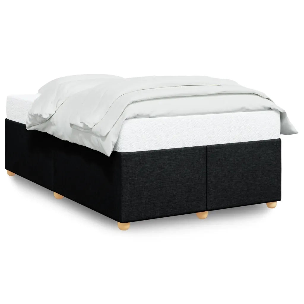 Letto matrimoniale | Letto per adulti | Giroletto senza Materasso Nero 120x200 cm Tessuto