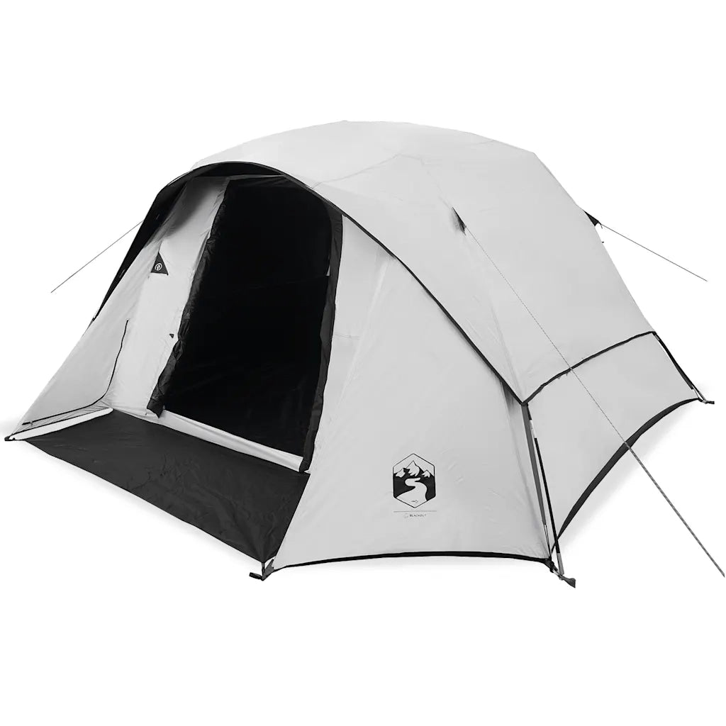 Tenda Familiare Cabina 6 Persone Bianca Tessuto Impermeabile