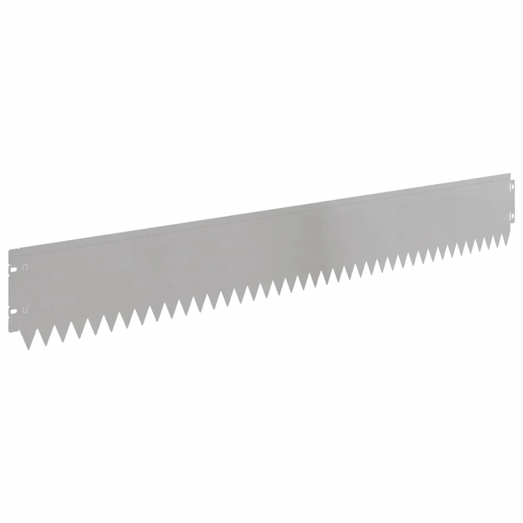 Bordura per Prato 20 pcs 103 x 15 cm Acciaio Argento 8008461