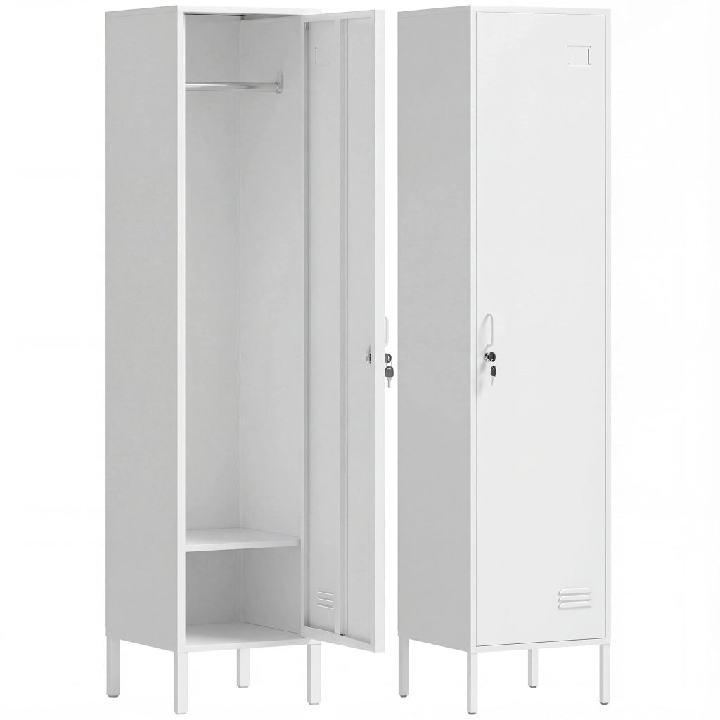 Armadio Metallico con Porta ¨C zephmum ¨C Bianco 40x40x179 cm