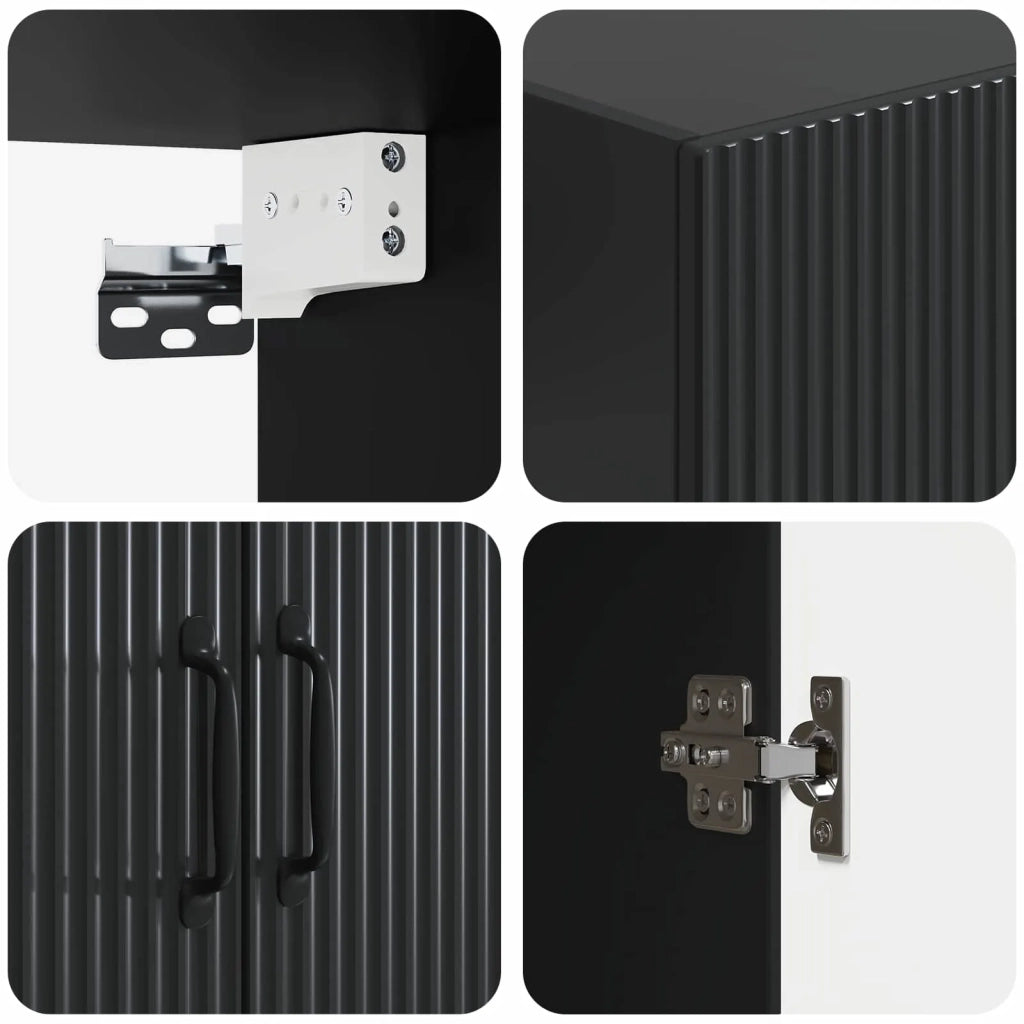 Set di armadi 2 pz Nero Legno ingegnerizzato 3416827