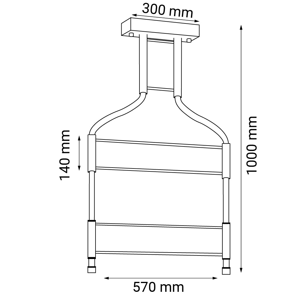 Lampada a sospensione ALHA LED 36W 3000K nera Dohar