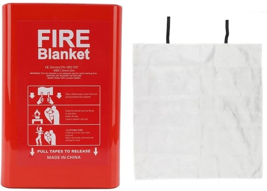 Kit di protezione contro il calore e le fiamme - 1 x 1 metro - Adatto per emergenze - Debarbante per vetro - Isolante termico - Protezione contro le fiamme