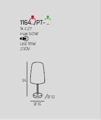 LUMETTO OTTONE SAT. 1 LUCE RAME 1164OS-PT-RA
