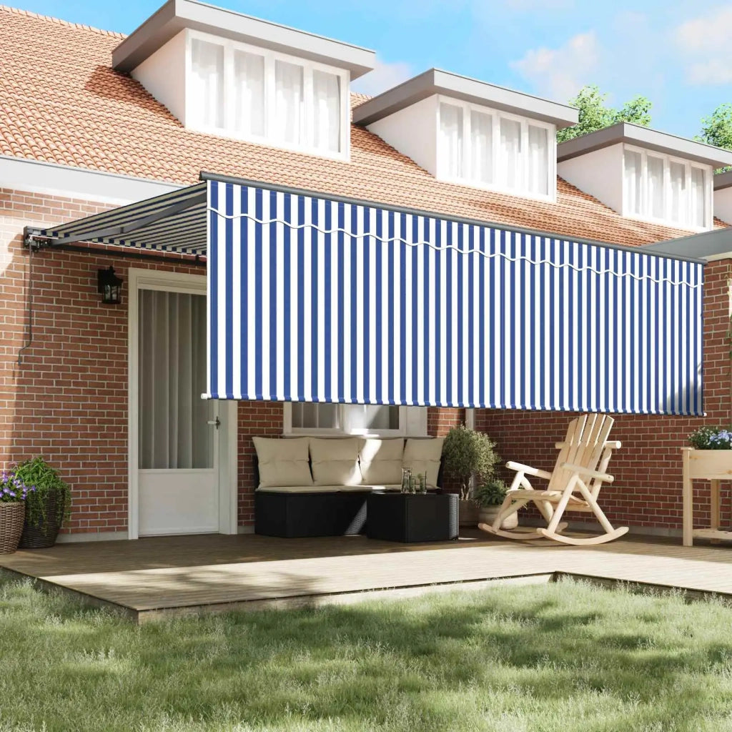 Tenda Retrattile Blu e Bianco 400 × 300 cm 3330853