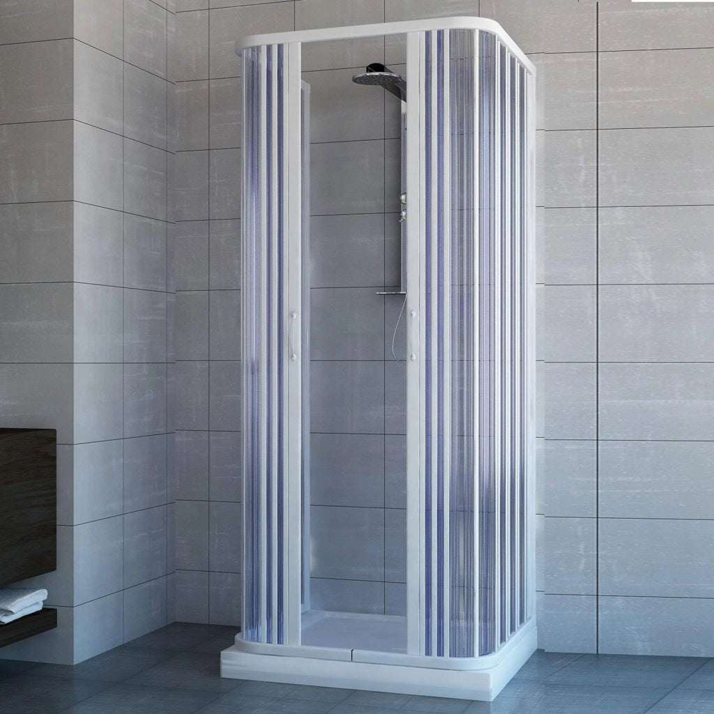 Box doccia Saturnia 3 lati 80x80x80 cm apertura centrale