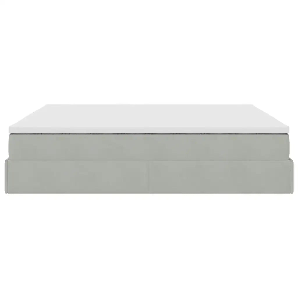 Struttura Letto Pouf con Materassi 200x200 cm Velluto 3311207