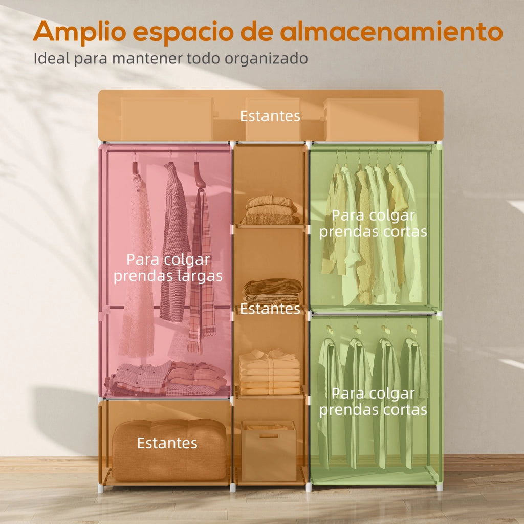Armadio con Ripiani e Appendiabiti ¨C Minimal ¨C Grigio 182x43x185 cm