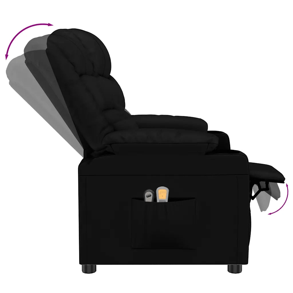 Poltrona Massaggiante Elettrica Nera in Similpelle 3143456