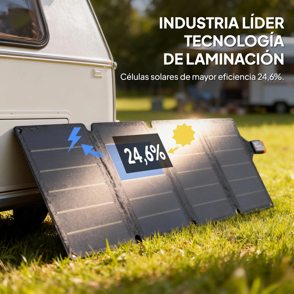 Pannello Solare Pieghevole 36W con USB-A e Tipo-C IP67 ¨C zephmum ¨C Nero