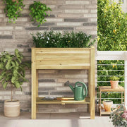 Vaso Alto Marrone 85,5 x 46,5 x 96 cm Legno di pino impregnato 42013033