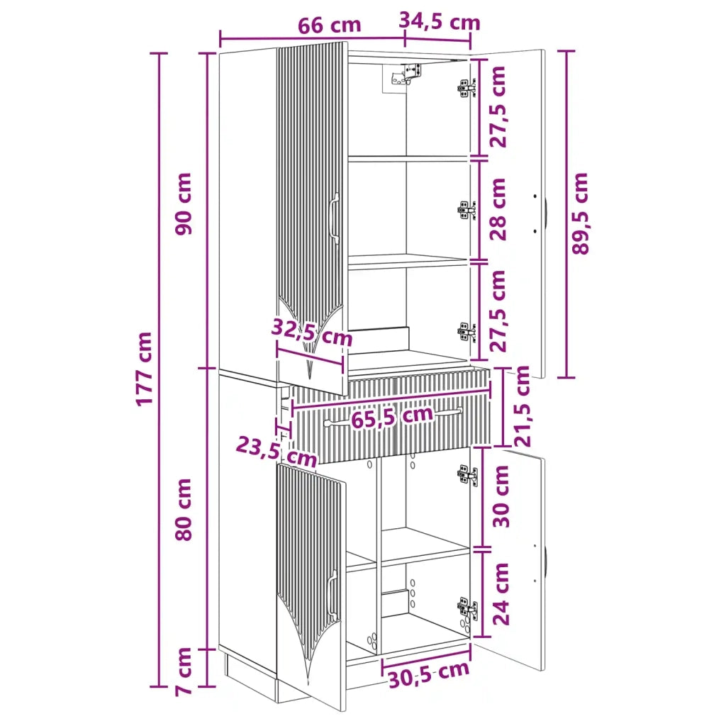 Set di armadi 2 pz Nero Legno ingegnerizzato 3416827