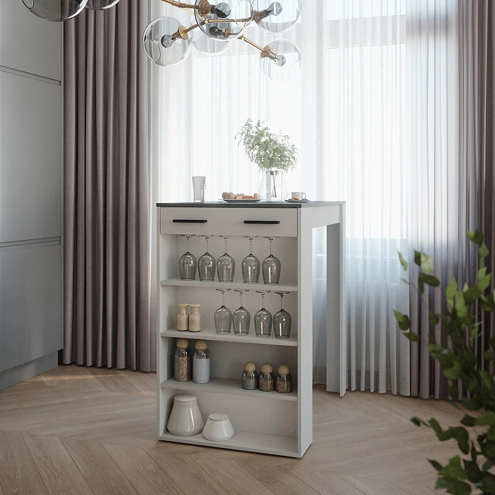 Vicco Tavolo da bar Antracite/bianco 67 x 100 cm