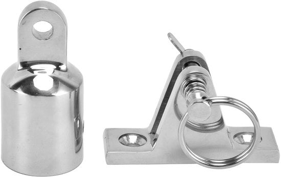 Accessori per Bimini - RVS fissaggio - 22mm - Adatto per barca, kayak e canoa - Costruzione robusta - Idoneo per kitesurf e windsurf.