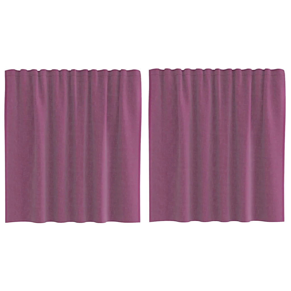 Tende in Voile con Tasche per Aste 2 pz Viola 4102201