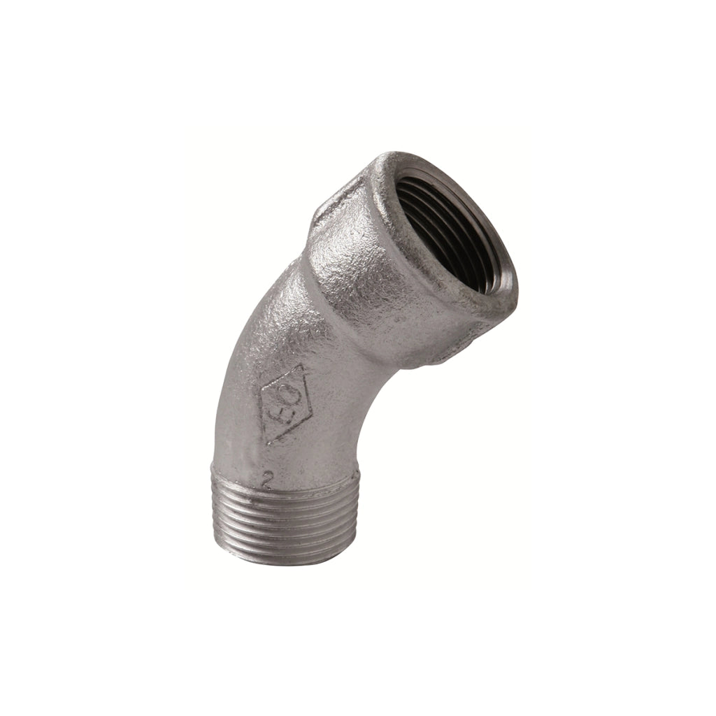 CURVA LUNGA MF 45  ° ZINCATA- 1/2 -CONF- FAIDF- pezzi 1