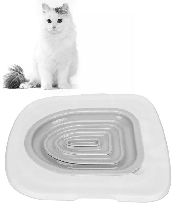 Set di addestramento per gatti - Riduzione dimensioni della toilette - Addestratore per gatti - Urinale con seduta - Progettazione di fori - Facile da utilizzare - Addestratore per gatti
