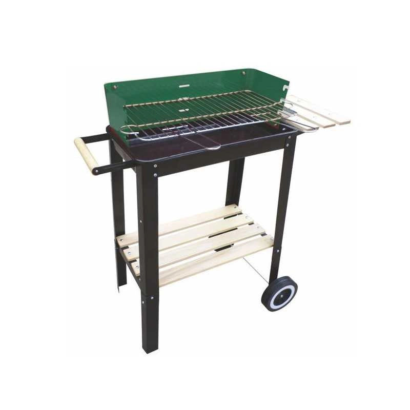 Barbecue Rettangolare Base Legno 50X26 h 68 Lapillo 08207