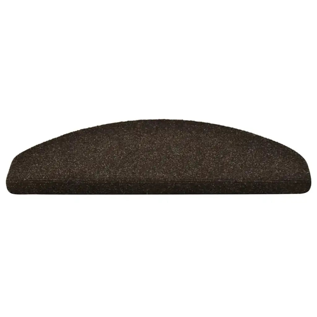 Tappetini per scale autoadesivi 20 pz 65x21x4 cm marrone scuro semicircolari grandi 3365649