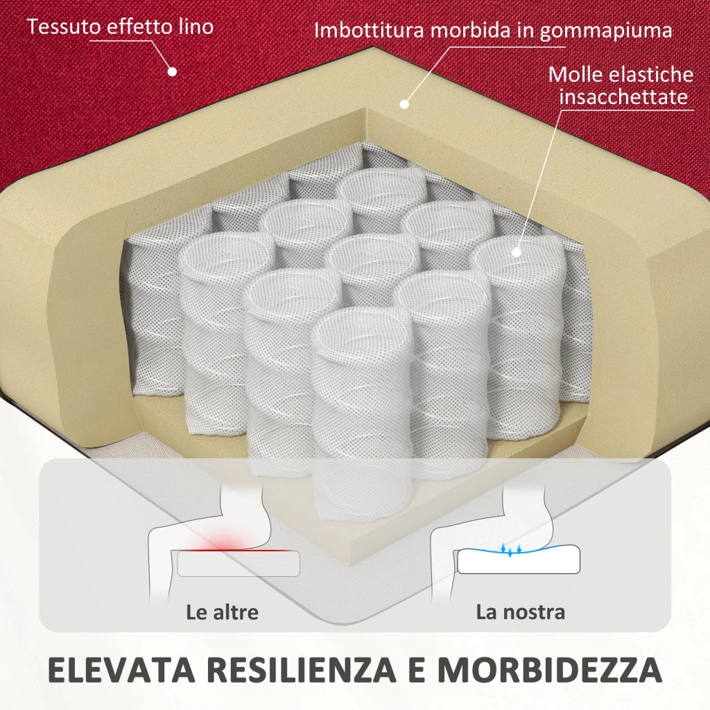Poltrona Alzapersona Elettrica Reclinabile con Telecomando ¨C Xylo ¨C Tessuto Rosso