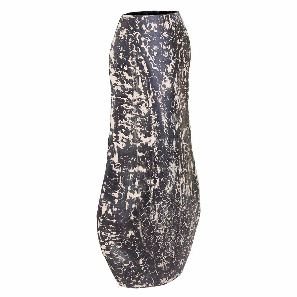 Vaso in metallo nero 26x09x58h