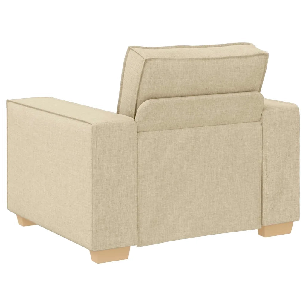 Divano 3 pcs Crema 220 x 80 x 84 cm Tessuto misto lino 3324616