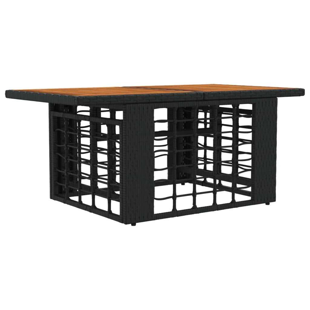 Set Divano da Giardino 10 pz Nero e Grigio scuro polyrattan 3438009