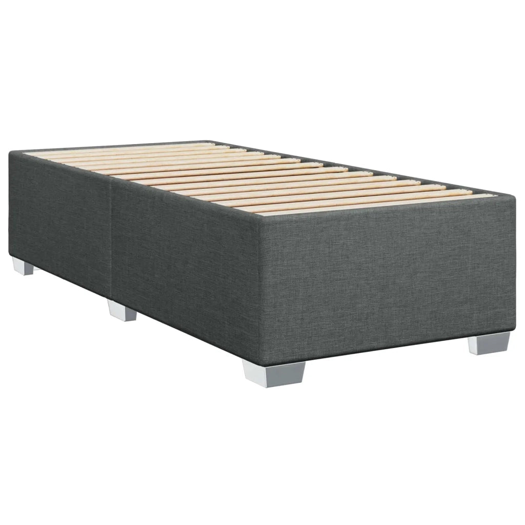 Letto con Box Spring, Materasso e LED Grigio Scuro 90 x 200 cm 3451848