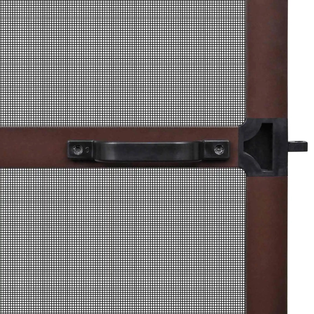 Schermo Insetti a Battente Marrone e Nero 100 x 215 cm 42047048
