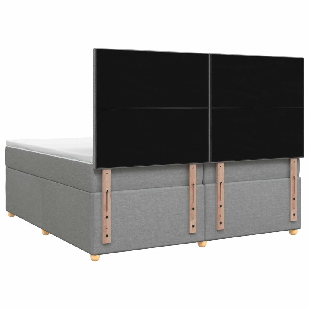 Letto box spring con materasso Grigio Chiaro 200 x 200 cm 3453970