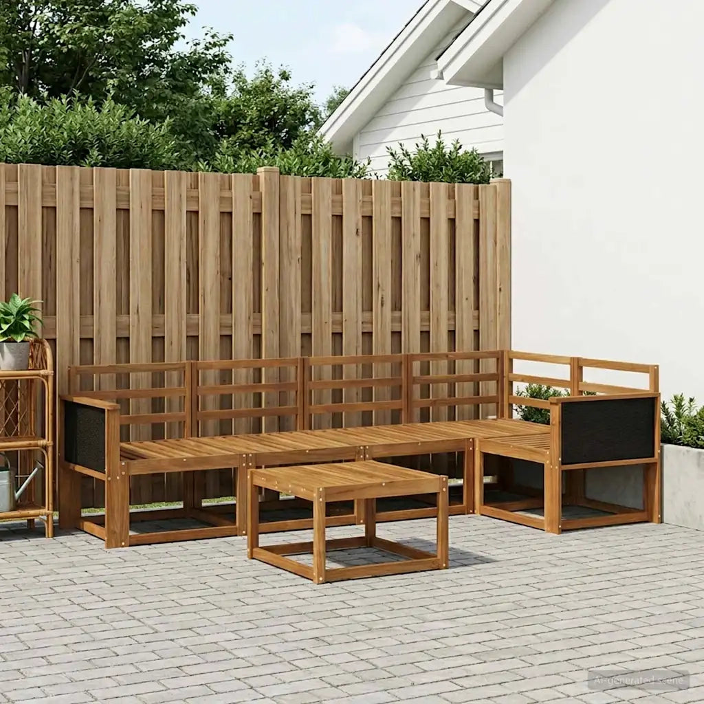 Set di divani da esterno 6 pcs Naturale