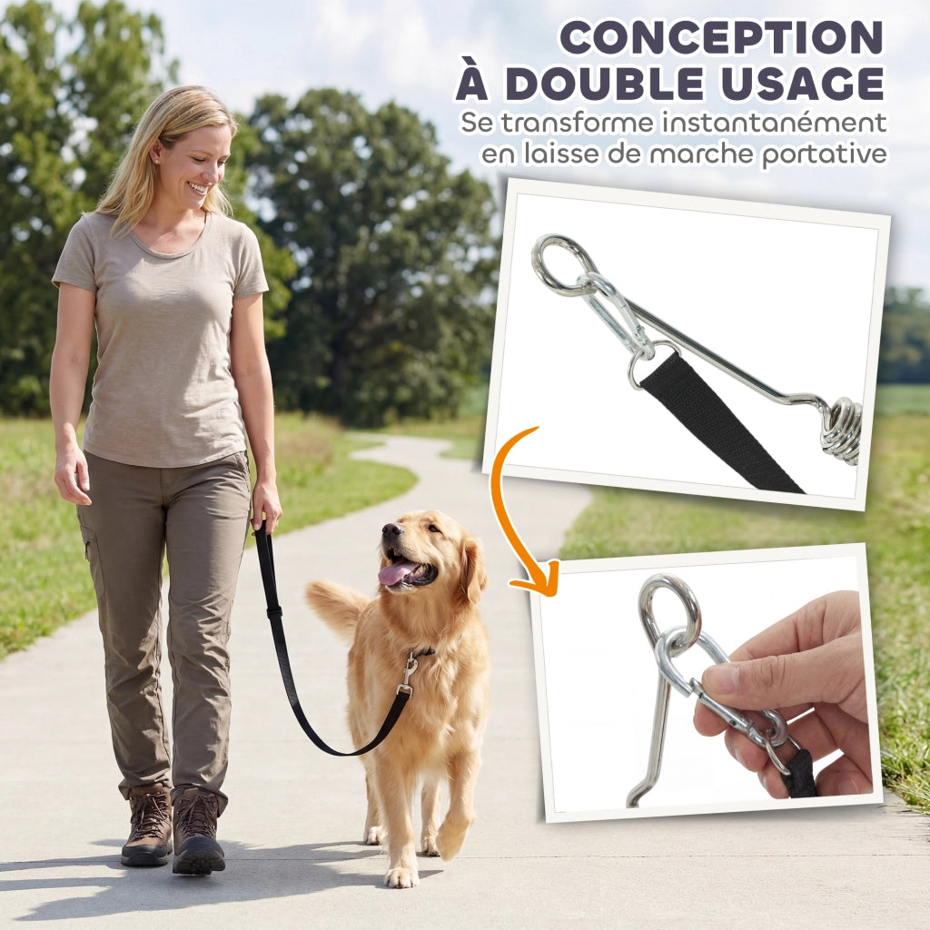 Lega per Bicicletta per Cani ¨C Minimal ¨C 180 cm Argento