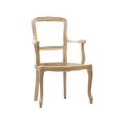 Poltrona barocca intagliata legno grezzo 55x45x85 - Mobili 2G