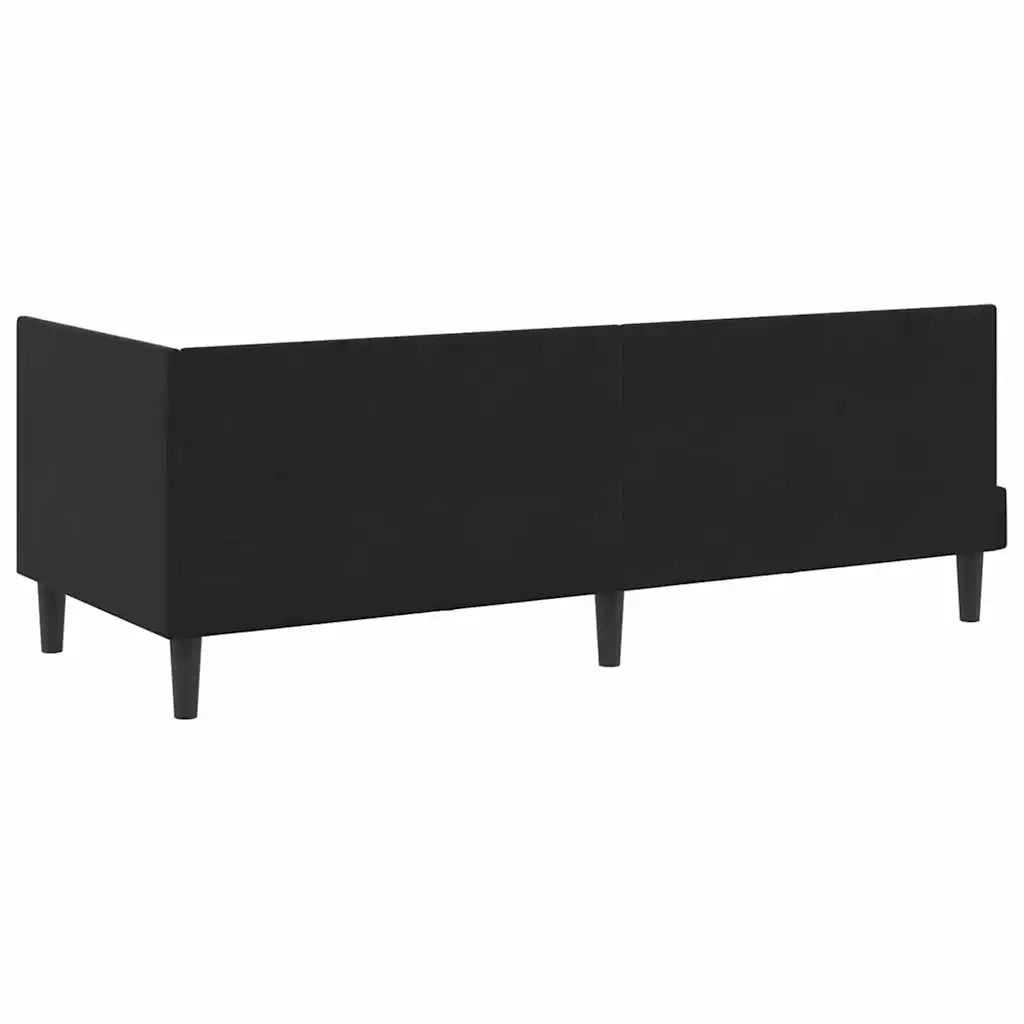 Cornice del letto ad angolo Nero 80 cm x 200 cm Velluto 42016413