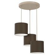 Lampadario sospeso Arden 3 luci E27 beige marrone