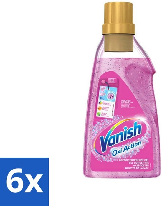 6 x Rimuisci Macchie Oxi Action - Rimuovete le Macchie Gel - Per la Lavanderia a Colore - 30 Cicli di Lavaggio - Rimuovete le Macchie - Addolcitor per Lavanderia - Booster per Lavanderia - Lavanderia a Colore - Detersivo per Lavanderia