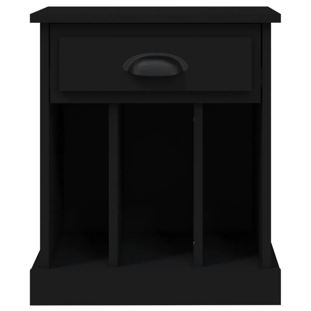 Set di 2 Comodini | Armadio da Notte | Mobiletto da notte Neri 43x36x50 cm