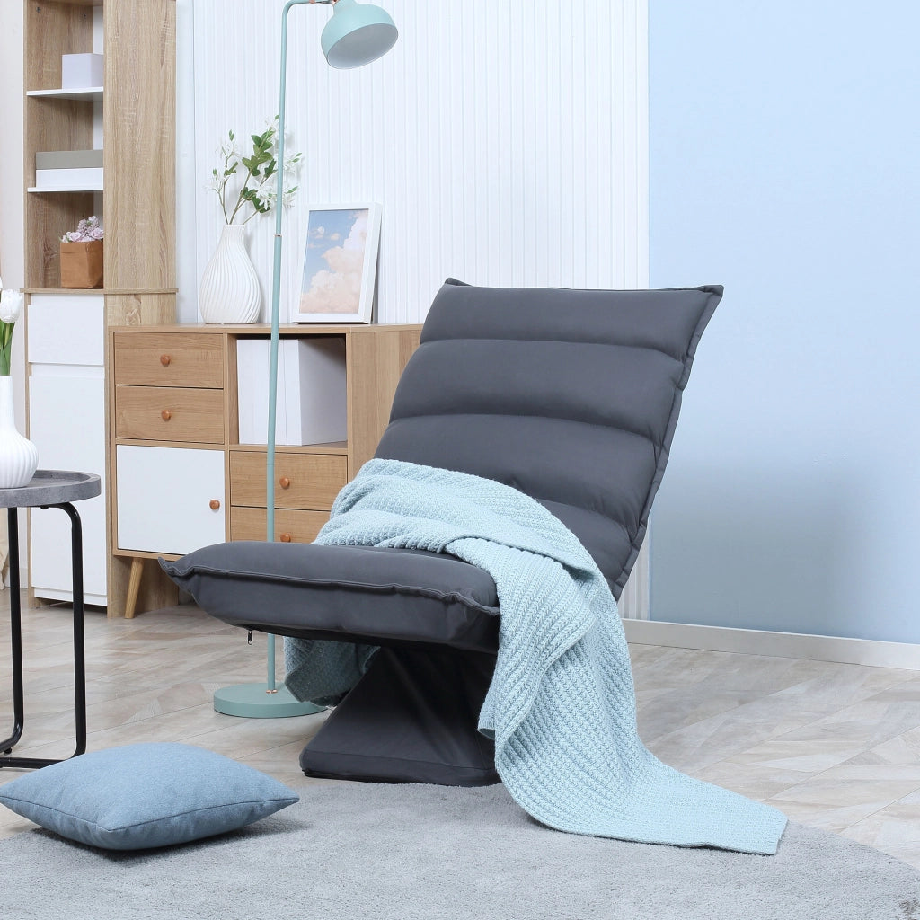 Poltrona girevole reclinabile ¨C zephmum ¨C grigio scuro 62x70x95