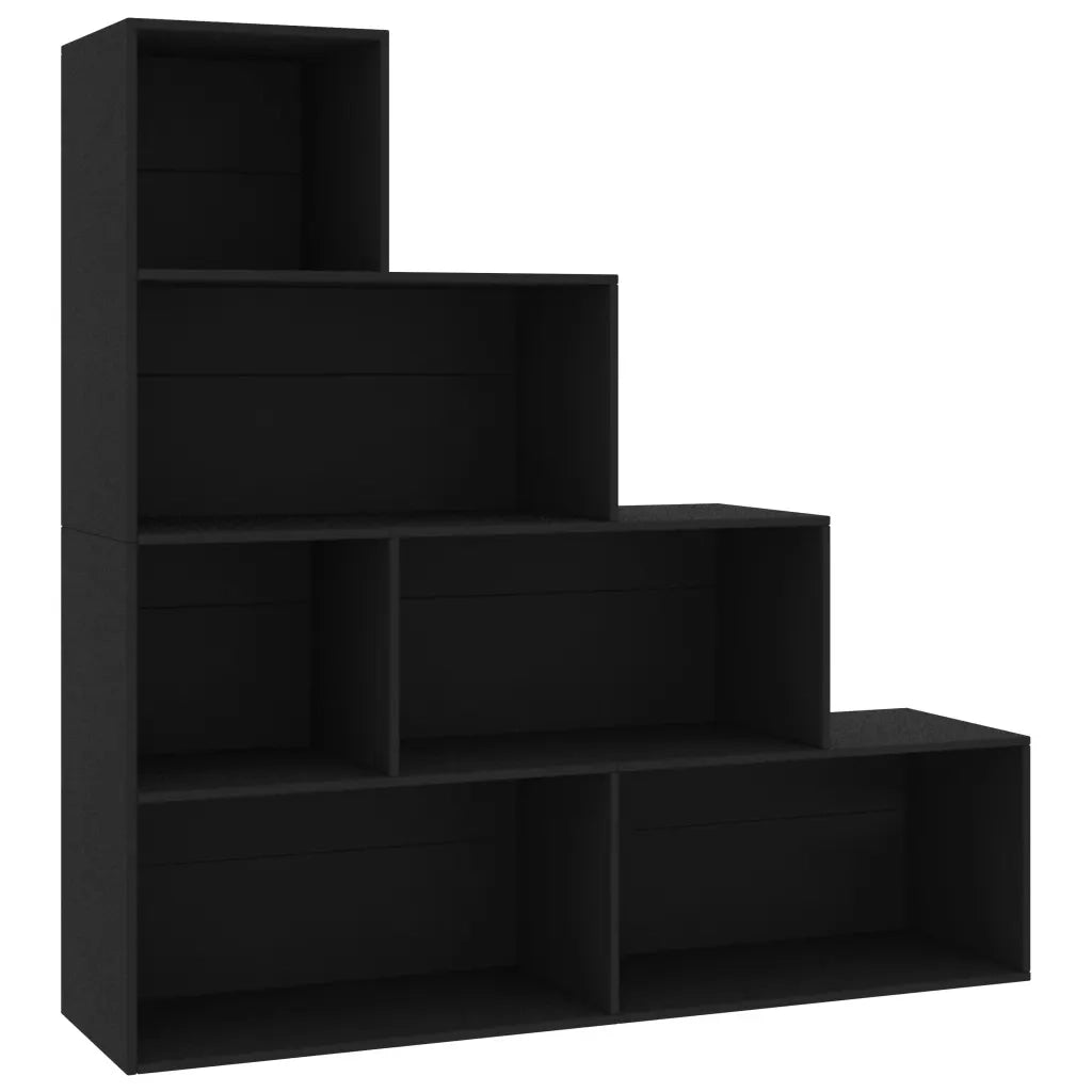 Divisorio-Paravento Nero 155x24x160 cm in Legno Multistrato