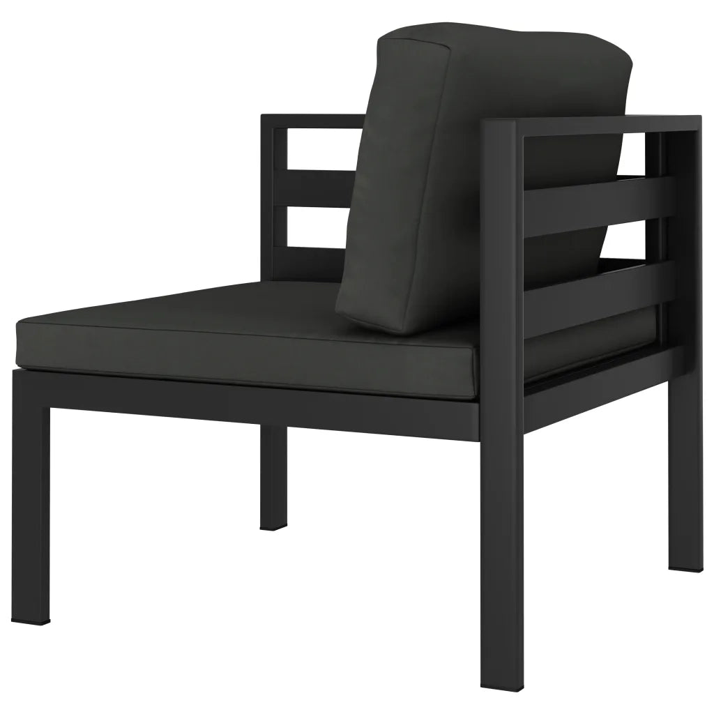 Set Divani da Giardino 6 pz con Cuscini in Alluminio Antracite 3107800