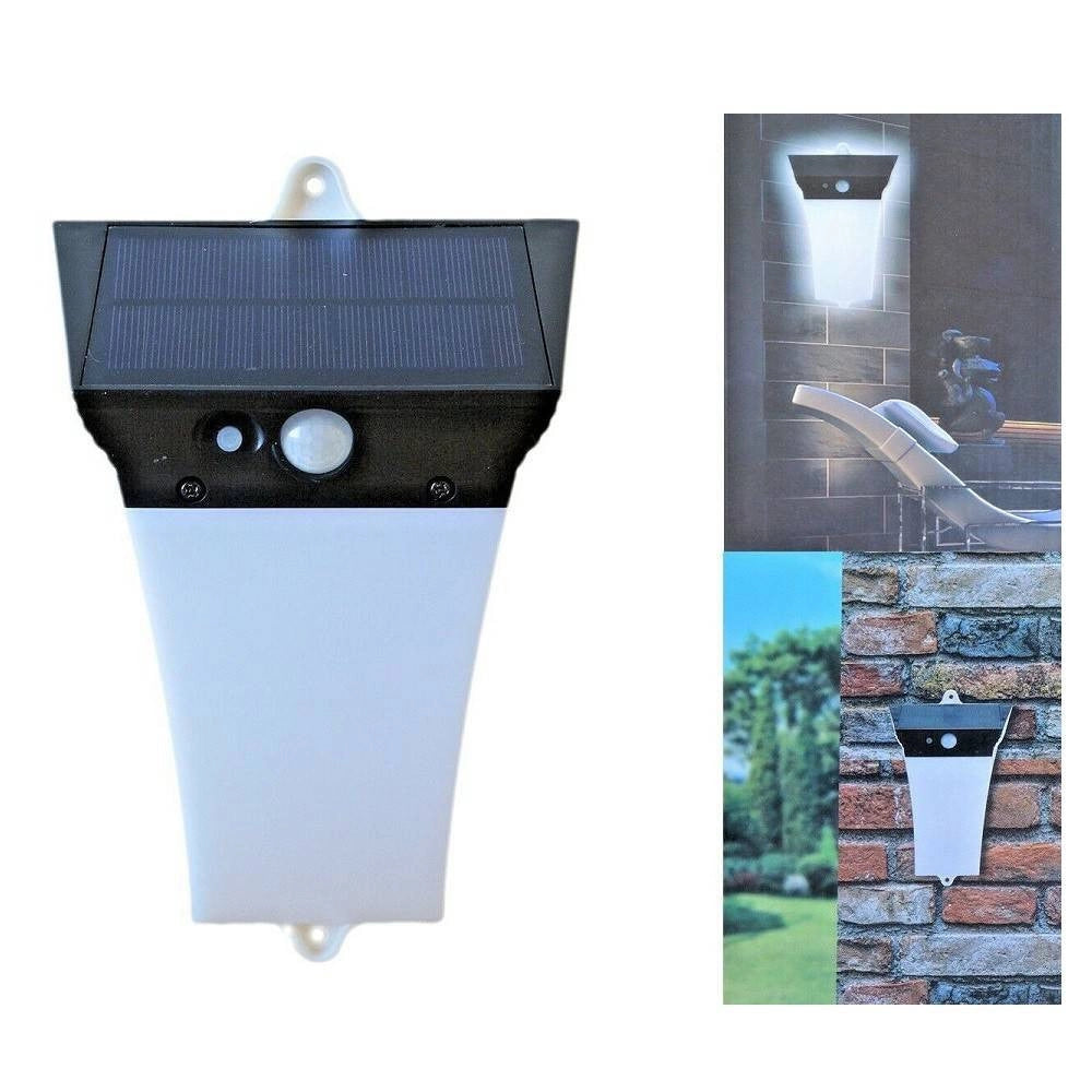 Trade Shop - Lampada Faro Luce Ricaricabile Faretto Esterno Energia Solare Sensore Movimento -