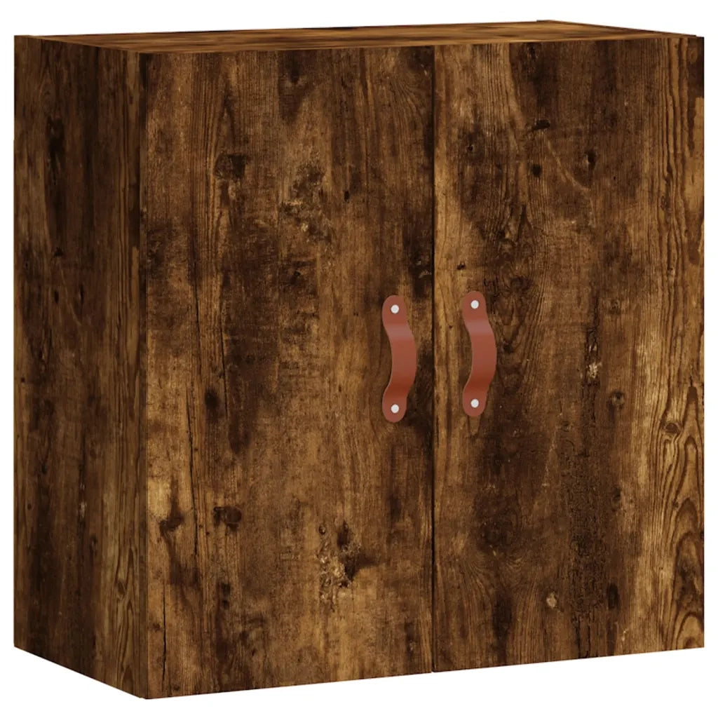 Mobiletto a parete pratico in legno composito 60 x 31 x 60 cm stile moderno finitura rovere affumicato 02_0048789