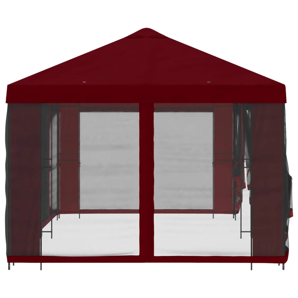 Gazebo con pareti laterali 6 x 3 m Borgogna 3376029