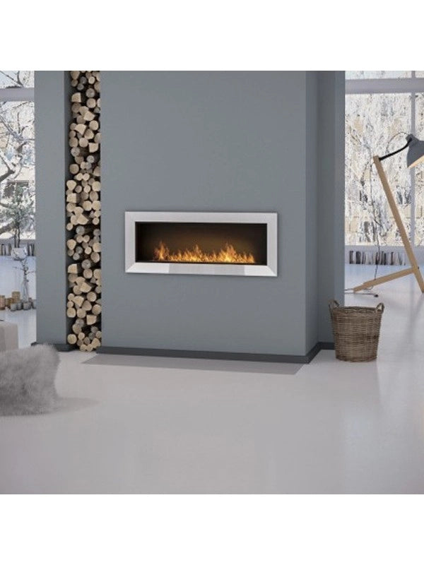 Caminetto a Bioetanolo Frame 1200 SimpleFire da incasso Bianco con Vetro