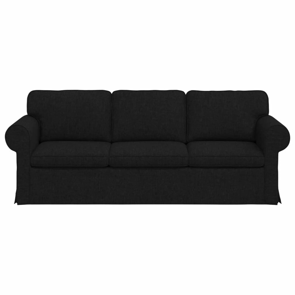 Divano Nero 215 x 82 x 80 cm Tessuto 42024315