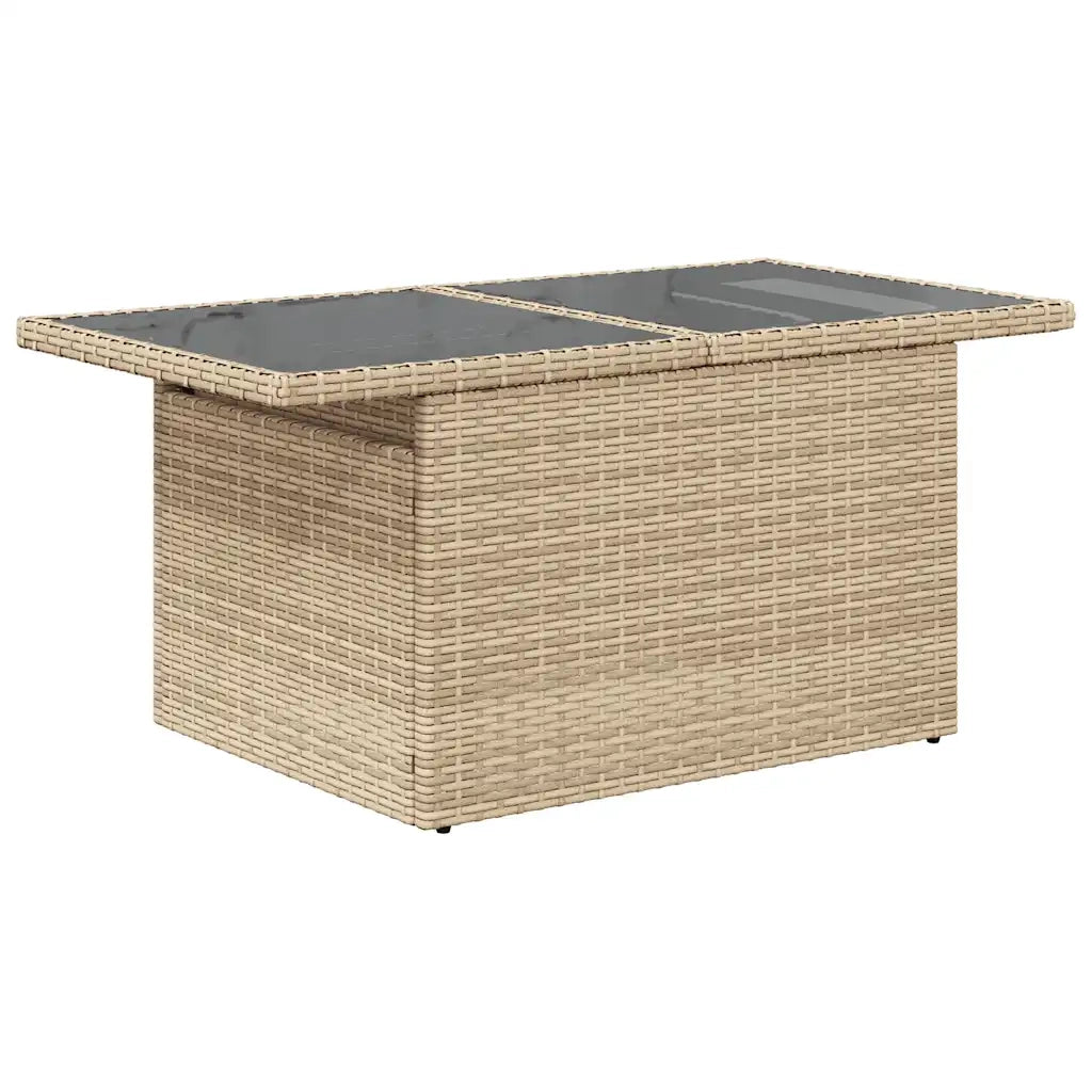 Set Divani da Giardino 7 pz con Cuscini Beige in Polyrattan 3326670