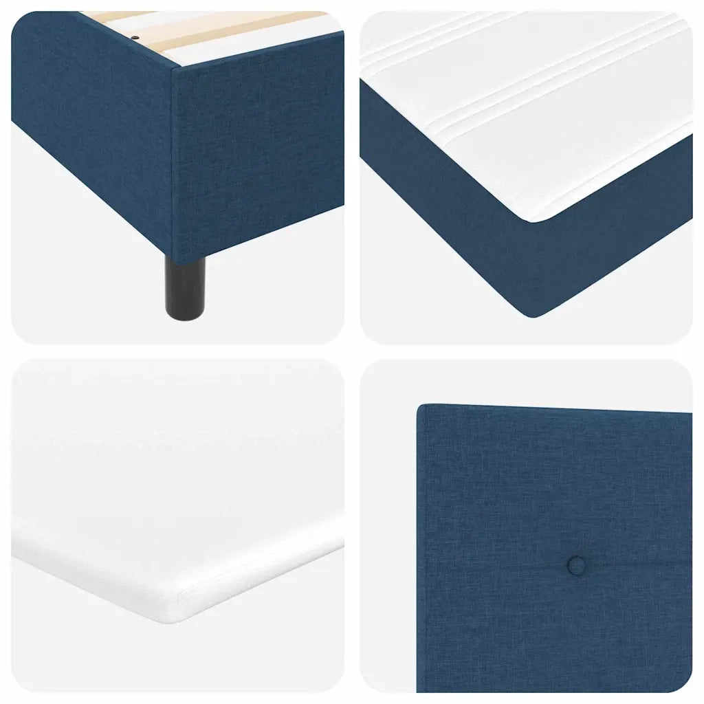 Letto a molle con materasso Blu 200 x 80 cm Tessuto 3341615
