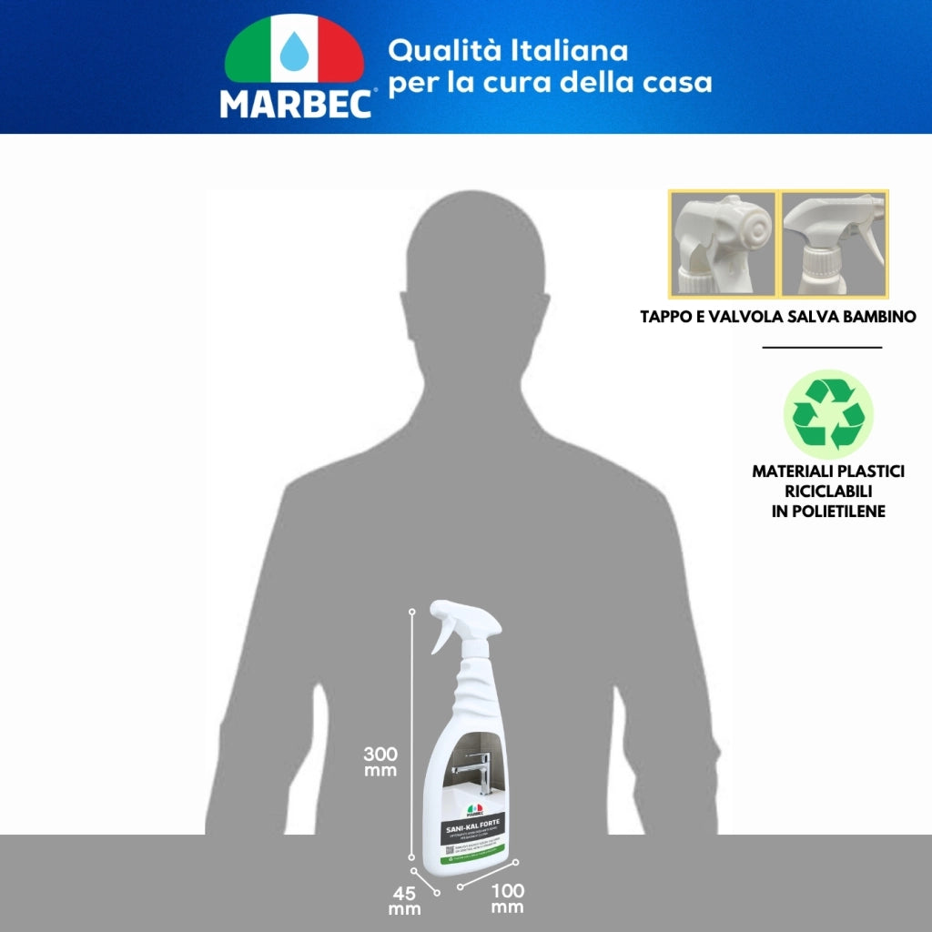 Detergente anticalcare forte bagno SANI-KAL FORTE - 750MLx6Pz