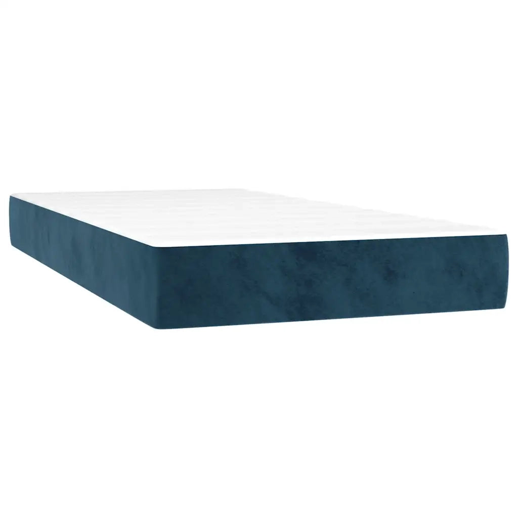 Letto a Molle con Materasso e LED Blu Scuro 200x200 cm 3139767